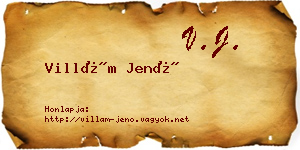 Villám Jenő névjegykártya
